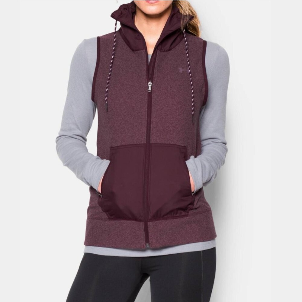 Under Armour ColdGear Infrared Microfleece Vest Small Maroon